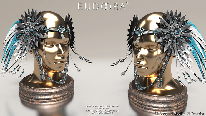 Eudora3D Sigrun Headpiece Silver / Boxed