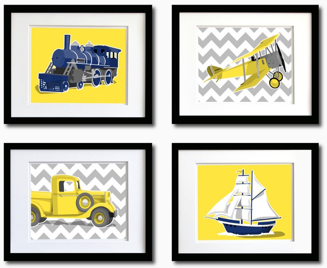 Kids Wall Decor - Chevron Quad