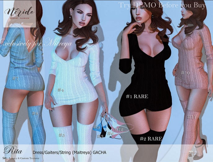 #3~Nerido~ Rita String (Maitreya)-Black