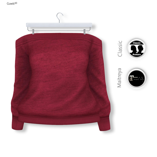 Gawk! Raspberry Angora Pullover (Mesh)