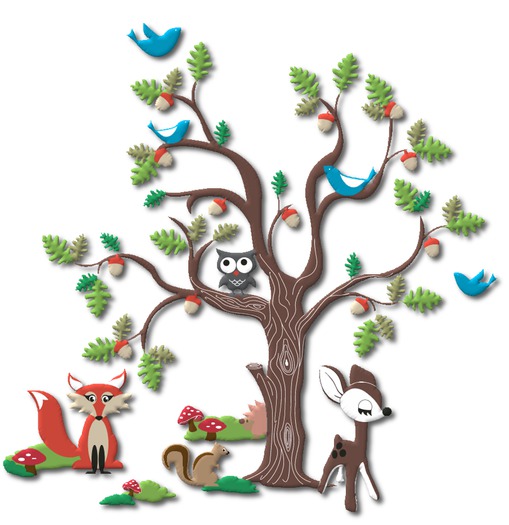 Kids Wall Decor - Acorn Tree