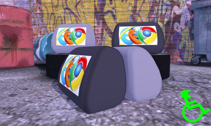 -iWheelz- Head Rests with Inset TV's _(FP)_