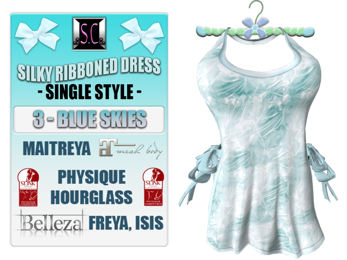 .:S.C:. Ribbon Dress - 3 - Blue Skies