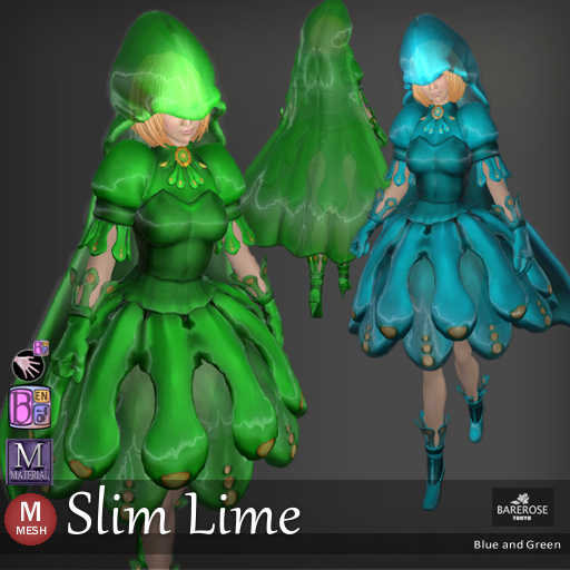 ::: B@R ::: Slim Lime (Bento Skirt and Gloves)