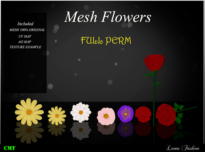 -Lamu Fashion-Mesh Flowers FULL PERM