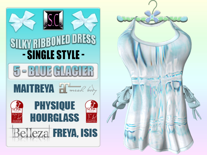 .:S.C:. Ribbon Dress - 5 - Blue Glacier