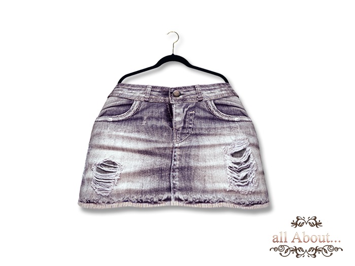 !! all About... ~ Rania ~ Distressed Skirt Washed