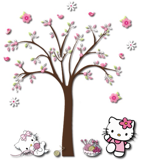 Kids Wall Decor - Kitty Tree