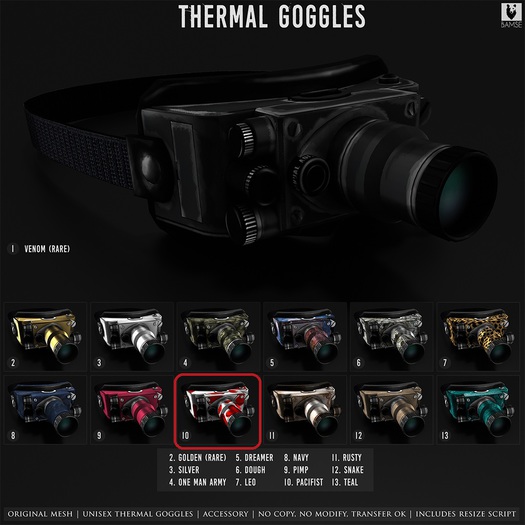 10. :BAMSE: Thermal Goggles - Pacifist