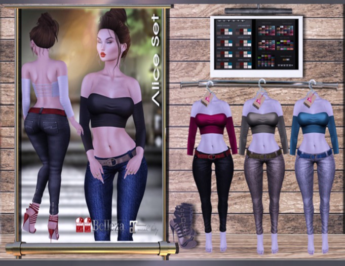 {Desire Boutique} Alice Set - Rigged Mesh [Hud Driven]