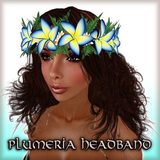 * Charmed * Hula Plumeria Headband - Sapphire