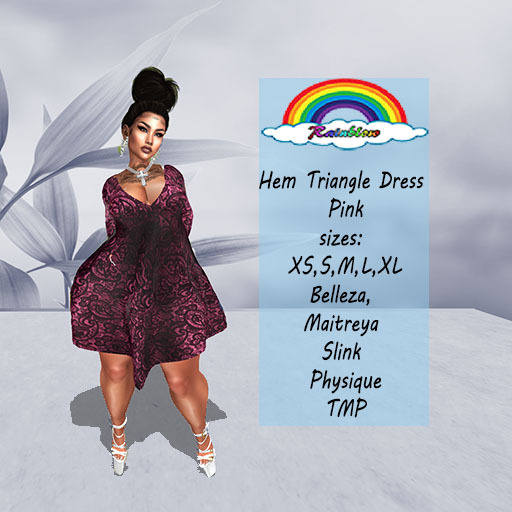 hem triangle dress PINK (WEAR)