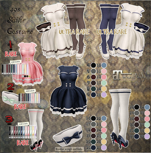 #29"mignon." -40s sailor socks+heels.[Maitreya exp] gray