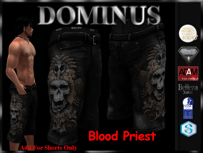 ~DOMINUS~BadBoy (Blood Priest) Shorts (BOXED)