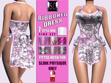 .:S.C:. Silky Ribboned Dress - Pink Set - Slink Physique