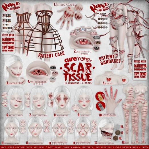 CUREMORE / SCAR TISSUE / Bandage Mask / Rotten
