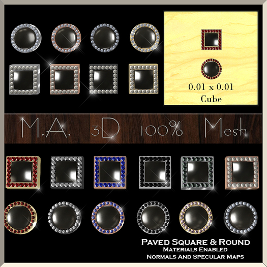 M.A. 3D Paved Frame square and round HUD