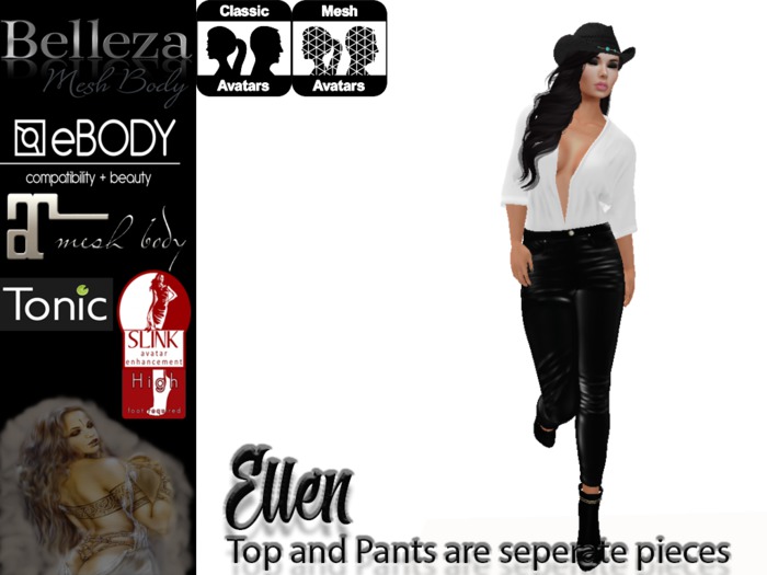 *SOIR* Outfit Ellen - Leather Pants with Top