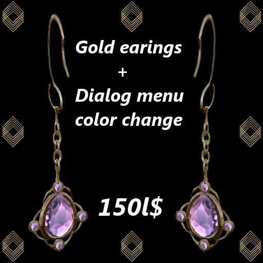 boucles d'oreilles or diam rose box