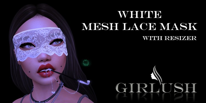 Girlush Lace Mask White (Rez me)