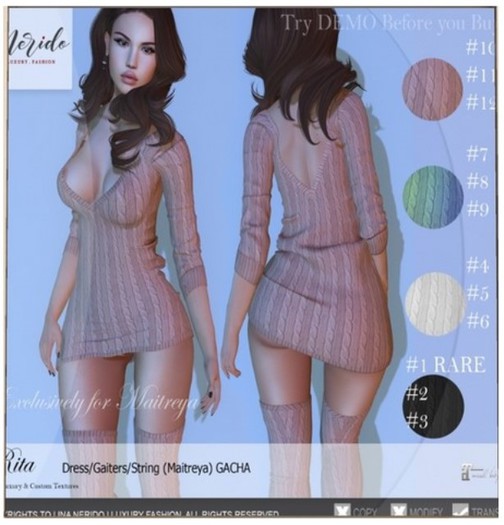 #12~Nerido~ Rita String (Maitreya)-Peach