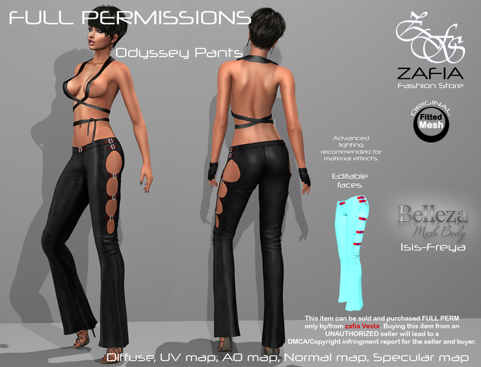 Full Perm-ZAFIA Odyssey Pants-Belleza