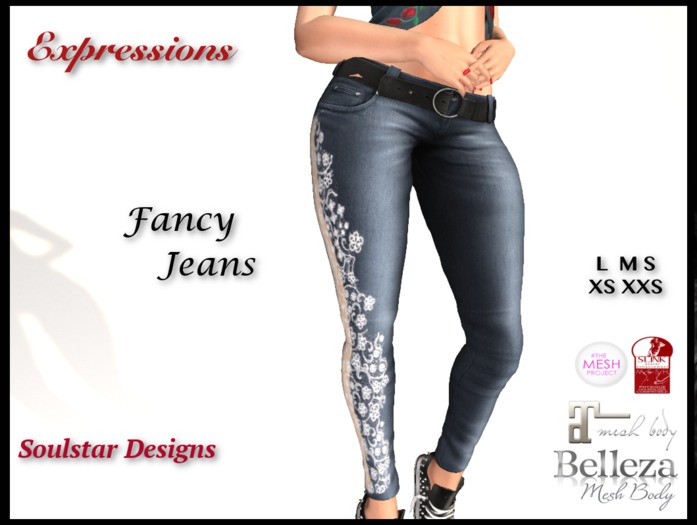 Fancy Jeans - Denim & Lace Insert