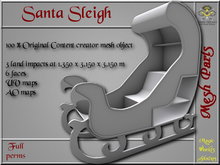 Santa sleigh - 3 LI - FULL PERMS Mesh