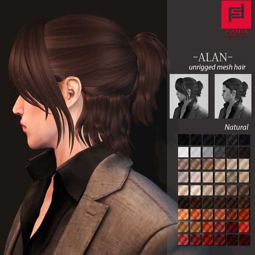 -FABIA- Mesh Hair  <Alan> Natural Tones