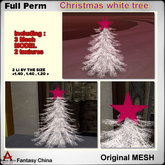 FC- Full Perm Mesh Christmas white tree 