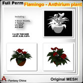 FC- Full Perm Mesh Flamingo - Anthirium plant