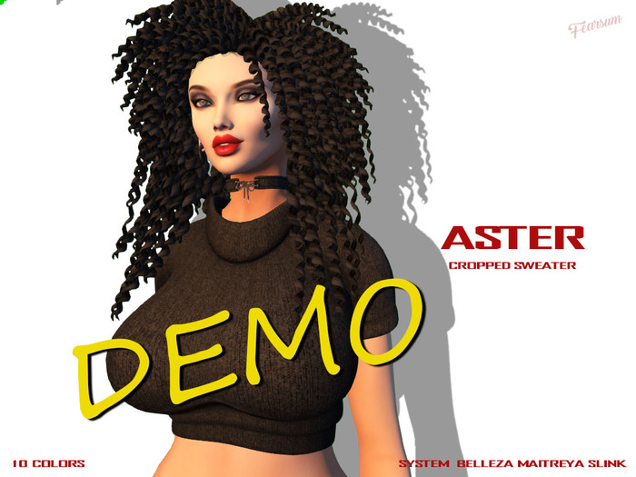 [F] DEMO - Aster Cropped Sweater - Fitmesh - Fatpack