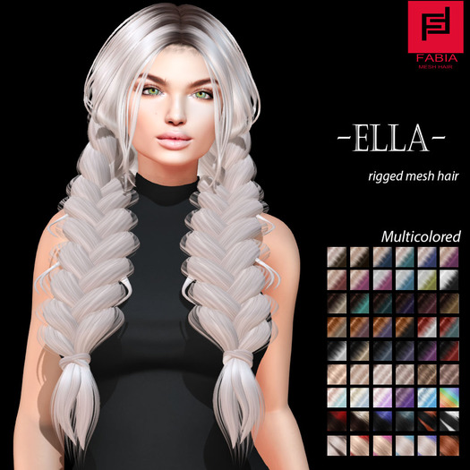 -FABIA- Mesh Hair  <Ella> Multicolored Tones