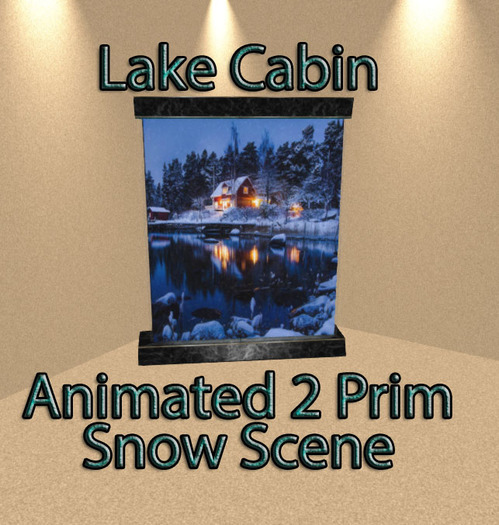 Lake Cabin Snow Fountain