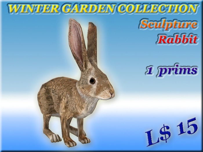 WINTER GARDEN COLLECTION Sculpture Rabbit BOX