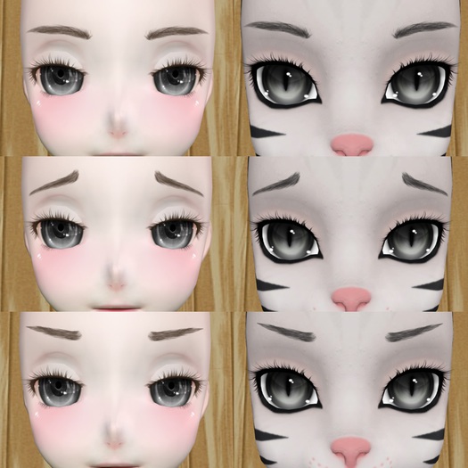 [W.M]Kemono&M3 anime Head Natural eyebrows - tintable