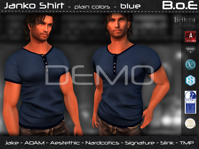 B.o.E - DEMO - Janko Shirt Plain - blue