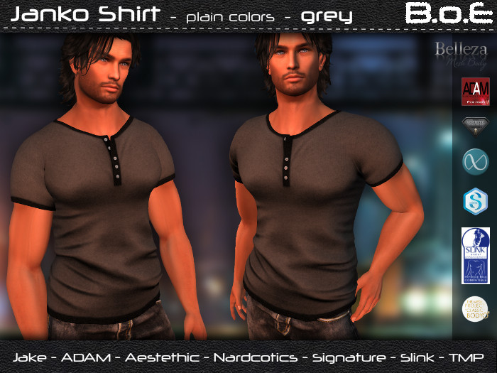 B.o.E - Janko Shirt Plain - charocal