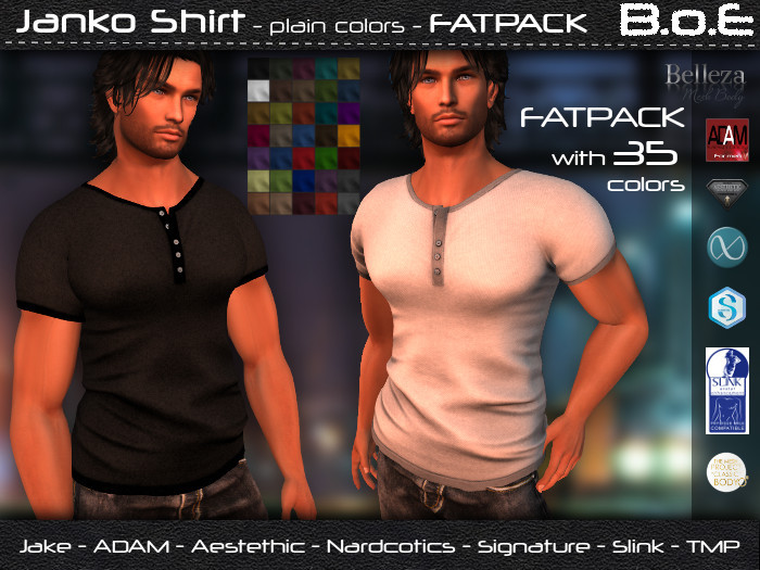 B.o.E - Janko Shirt Plain - FATPACK