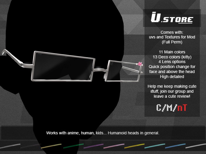 - U.store - Retangular Glasses Neko Series #6)
