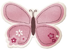 Kids Rug - Butterfly Flowers