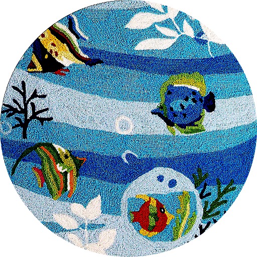 Kids Rug - Under Sea Round