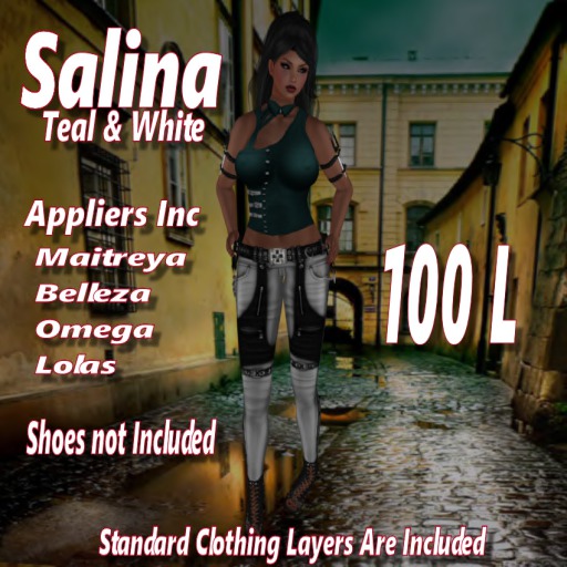 salina teal and white