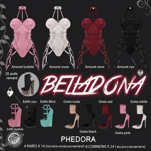 Phedora Belladona ~ Greta heels ~ Maitreya pink