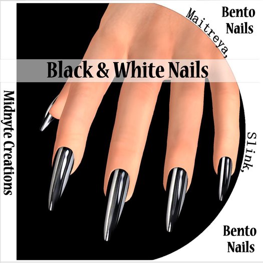 <MC> Black & White nails Unpacker HUD