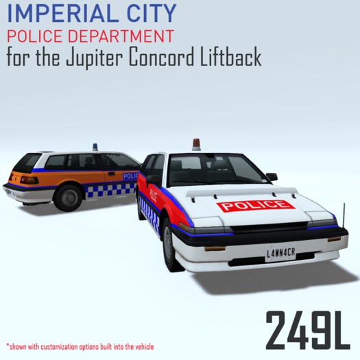 Imperial City PD Liveries for the Jupiter Concord