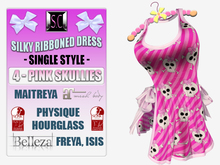 .:S.C:. Ribbon Dress - 4 - Pink Skullies