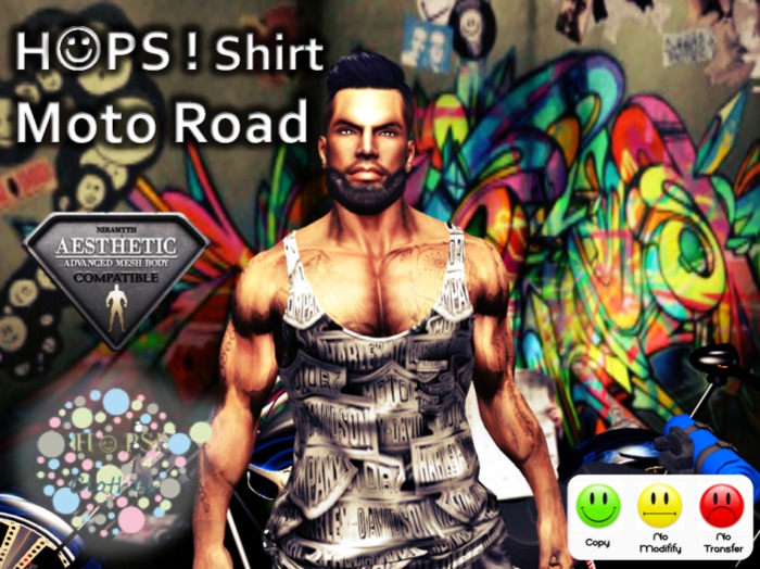 [HOPS!] Moto Road Shirt@