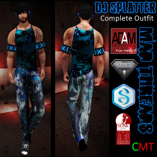 ::MAD:: DJ Splatter Outfit (Blue) (Boxed)