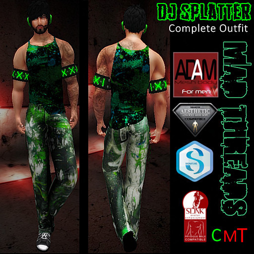::MAD:: DJ Splatter Outfit (Green) (Boxed)